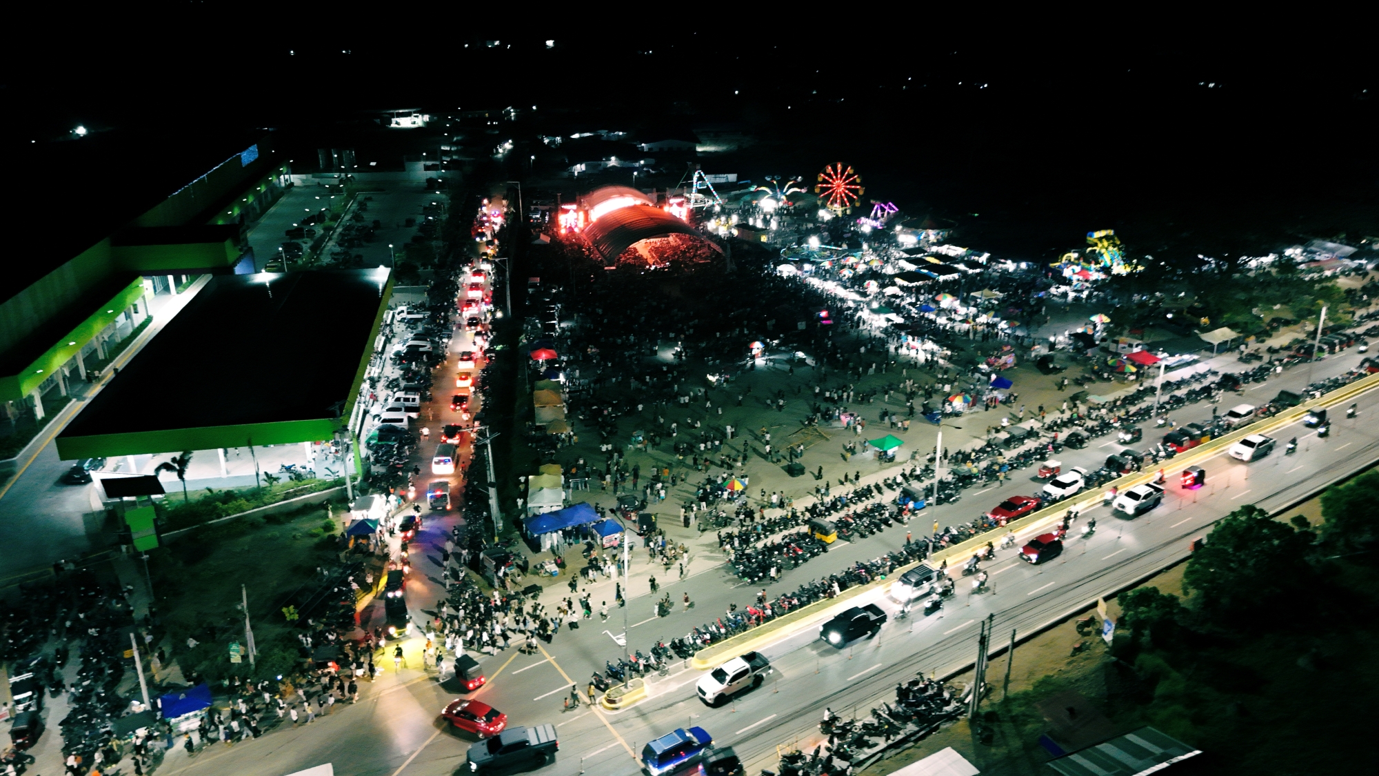 Aerial view of Pantukan event area